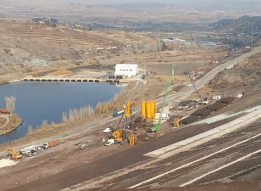 Kalecik – Kırıkkale Yolu Heyelan Önleme Kazık Betonu İnşaatı